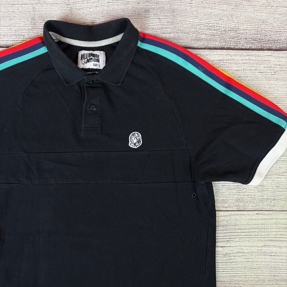Billionaire Boys Club Colorful Striped Sleeves Polo Shirt
